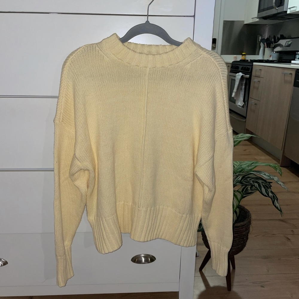A New Day Pale Yellow Crew Neck Sweater